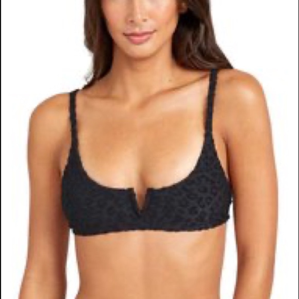 Rvca Wild V Wire Bikini Swimsuit Top